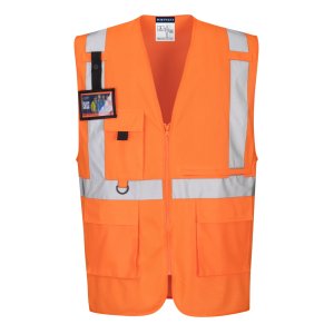 Portwest Hi-Vis Esimiesliivi sis. taskun tablettitietokoneelle - 21