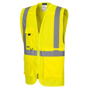 Portwest Hi-Vis Esimiesliivi sis. taskun tablettitietokoneelle - 27