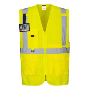 Portwest Hi-Vis Esimiesliivi sis. taskun tablettitietokoneelle - 29