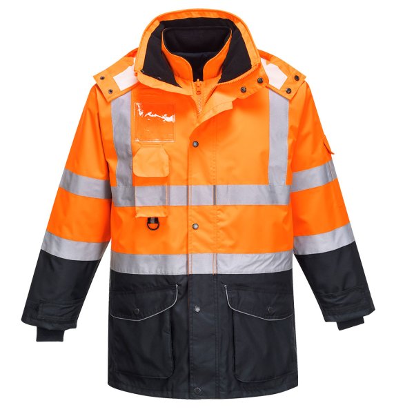 Portwest Hi-Vis 7-in-1 kaksiväri Traffic-Takki - 1