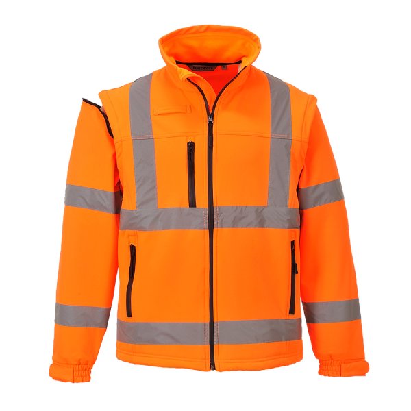 Portwest Irrotettavahihainen Hi-Vis Softshell takki (3L) - 3