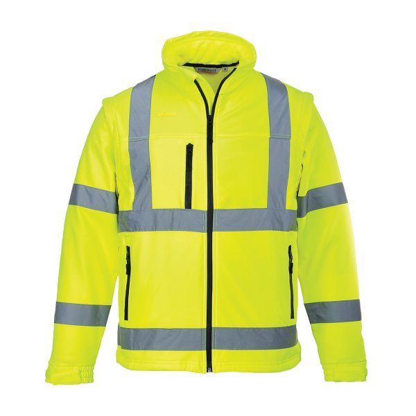 Portwest Irrotettavahihainen Hi-Vis Softshell takki (3L) - 7