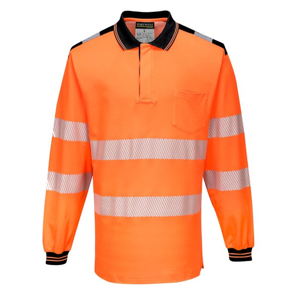 Portwest PW3 Pitkähihainen Hi-Vis poolopaita - 1