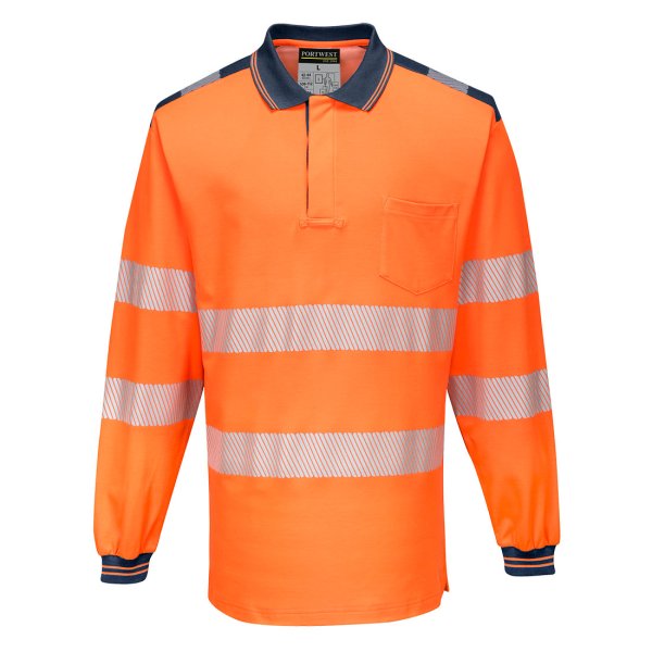 Portwest PW3 Pitkähihainen Hi-Vis poolopaita - 5