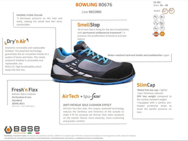 Base BOWLING/TENNIS Turvakenkä S3 SRC - 3