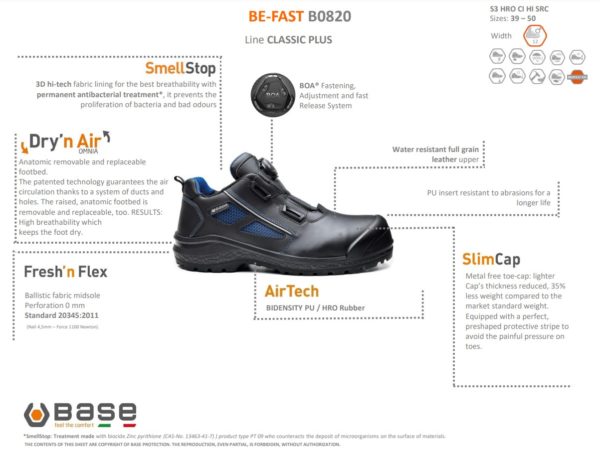 Base BE-FAST Turvakenkä S3 HRO CI HI SRC - 3