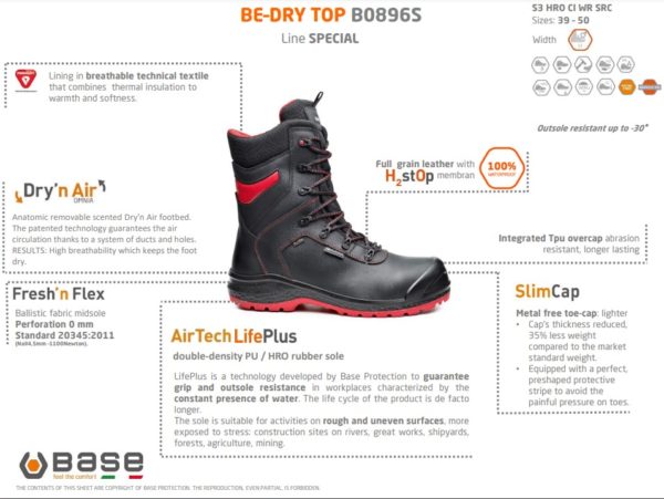 Base BE-DRY TOP Turvakenkä S3 WR CI HRO SRC - 3