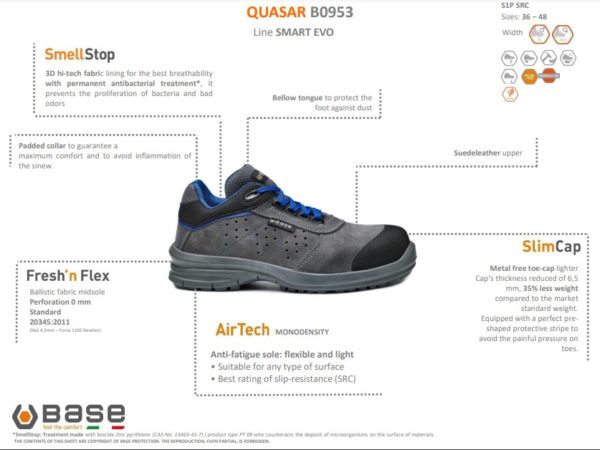 Base QUASAR Turvakengät S1P SRC - 3