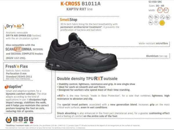 Base K-CROSS Turvakenkä S3 ESD SRC - 3