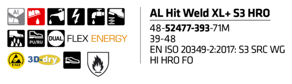 Sievi Al Hit Weld XL+ S3 HRO Hitsaajan Kengät - 3