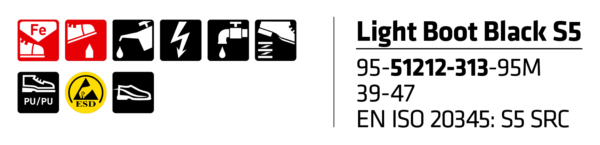 Sievi Light Boot Black S5 Työsaappaat - 3