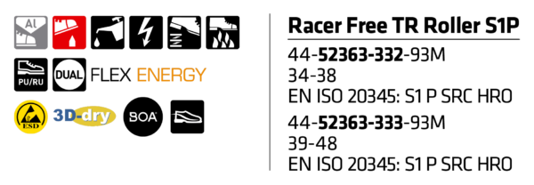 Sievi Racer Free TR Roller S1P Turvalenkkarit - 3