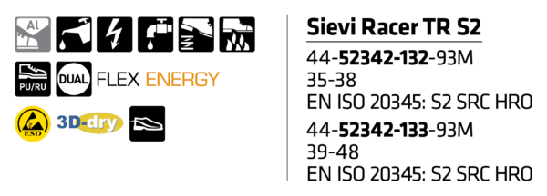 Sievi Racer TR S2 Turvalenkkarit - 3