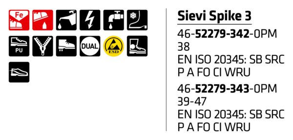 Sievi Spike 3 Nastalliset Turvakengät - 4