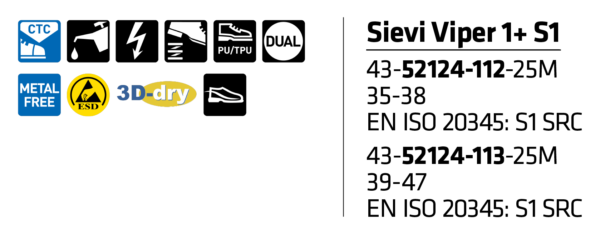 Sievi Viper 1+ S1 Turvakengät - 3