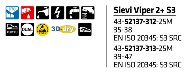 Sievi Viper 2+ S3 Turvakengät - 3