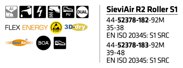 Sievi Air R2 Roller S1 Turvakenkä - 3