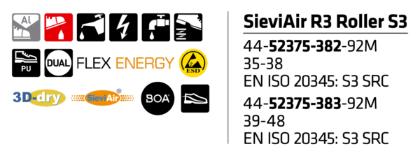 Sievi Air R3 Roller S3 Turvakenkä - 3