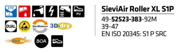 SieviAir Roller XL S1P Turvasandaalit - 3