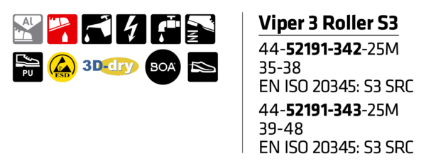 Sievi Viper 3 Roller S3 Turvakengät - 3