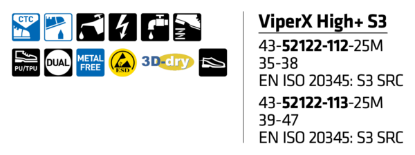Sievi Viperx High+ S3 Turvakenkä - 3