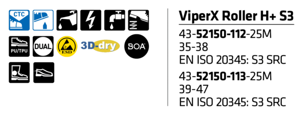 Sievi Viperx Roller H+ S3 Turvakengät - 3