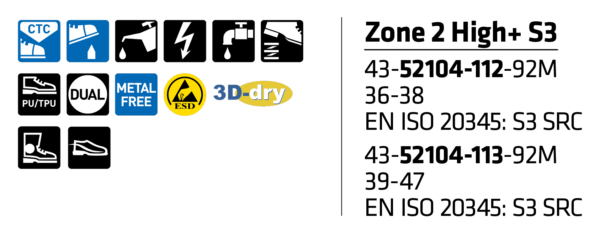 Sievi Zone 2 High+ S3 Turvanilkkuri - 3