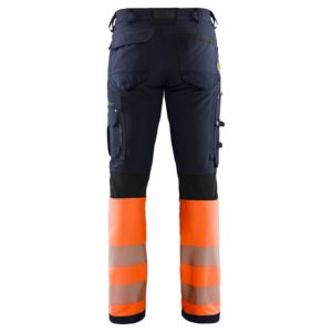 OUTLET KOKO D96 BLÅKLÄDER HIGHVIS HOUSUT 4-WAY STRETCH 11931642, MARIININSININEN/HUOMIO ORANSSI, KOKO D96 - 15