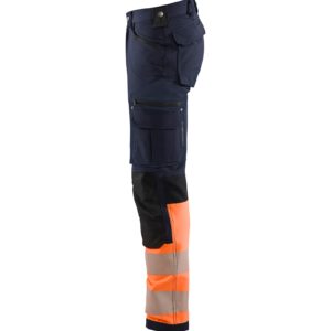 OUTLET KOKO D96 BLÅKLÄDER HIGHVIS HOUSUT 4-WAY STRETCH 11931642, MARIININSININEN/HUOMIO ORANSSI, KOKO D96 - 19