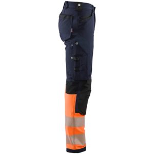 OUTLET KOKO D96 BLÅKLÄDER HIGHVIS HOUSUT 4-WAY STRETCH 11931642, MARIININSININEN/HUOMIO ORANSSI, KOKO D96 - 17