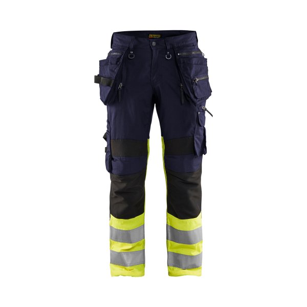 BLÅKLÄDER X1900 HIGHVIS RIIPPUTASKUHOUSUT STRETCH 19941330 - 1