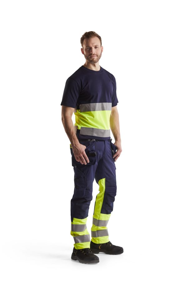 BLÅKLÄDER X1900 HIGHVIS RIIPPUTASKUHOUSUT STRETCH 19941330 - 11