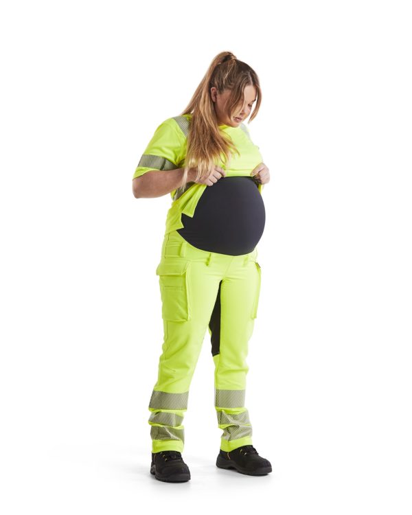 OUTLET KOKO XL BLÅKLÄDER HIGHVIS ÄITIYSHOUSUT 4-WAY STRETCH 71001642, HUOMIO KELTAINEN/MUSTA, KOKO XL - 11