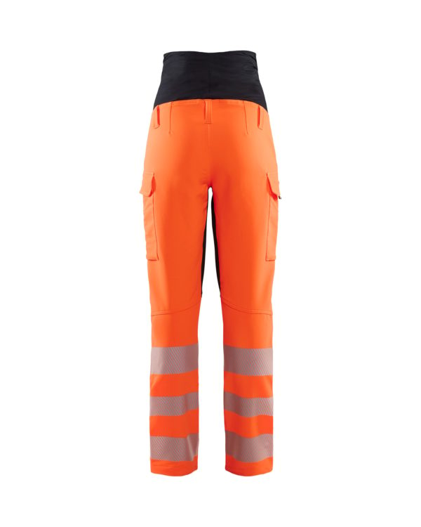 OUTLET KOKO XL BLÅKLÄDER HIGHVIS ÄITIYSHOUSUT 4-WAY STRETCH 71001642, ORANSSI/MUSTA, KOKO XL - 3