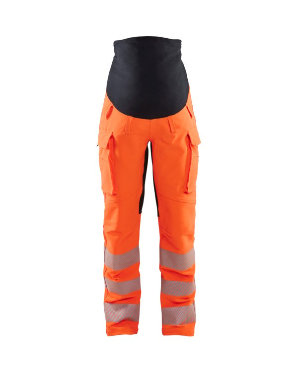 OUTLET KOKO XL BLÅKLÄDER HIGHVIS ÄITIYSHOUSUT 4-WAY STRETCH 71001642, ORANSSI/MUSTA, KOKO XL - 1