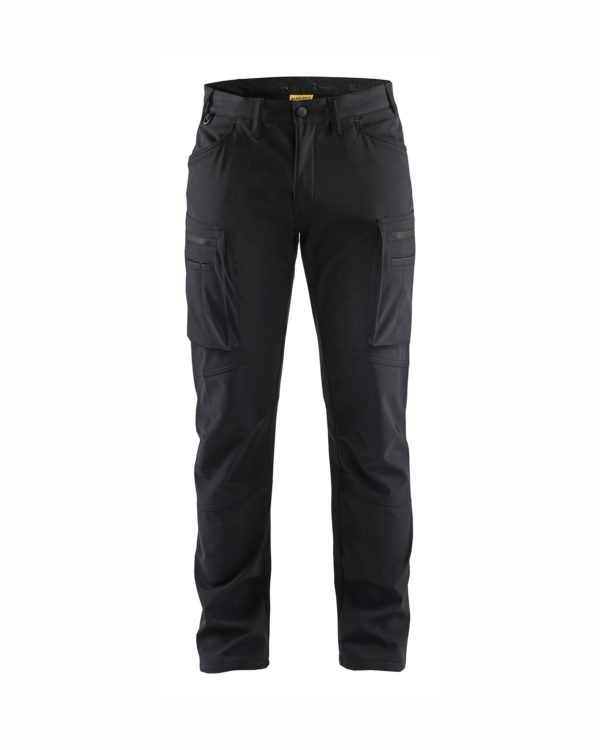 OUTLET KOKO D104 BLÅKLÄDER SOFTSHELL TALVIHOUSUT STRETCH 14772513, MUSTA - 1