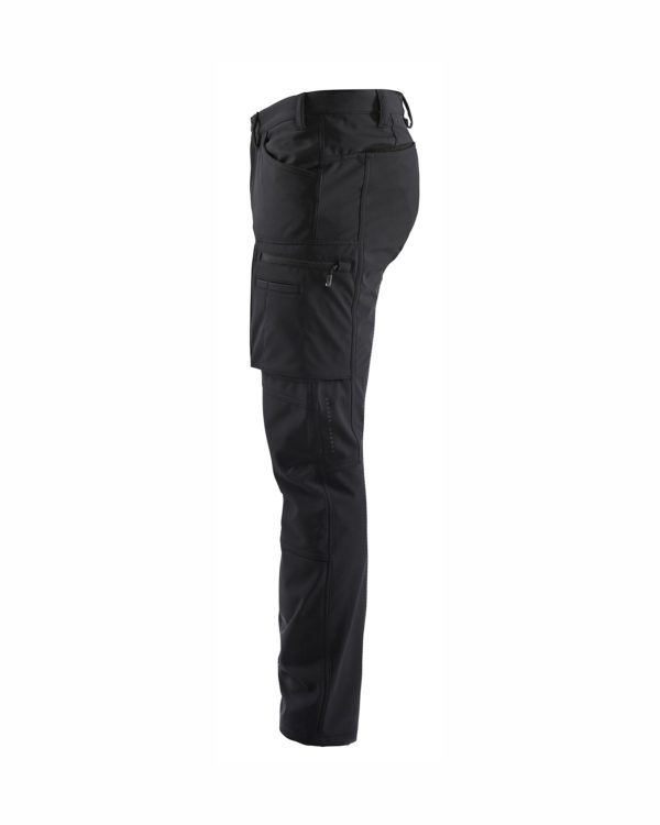 OUTLET KOKO D104 BLÅKLÄDER SOFTSHELL TALVIHOUSUT STRETCH 14772513, MUSTA - 3