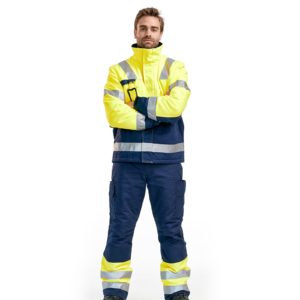 OUTLET KOKO C48 BLÅKLÄDER HIGHVIS TALVIHOUSUT 18621811, KELTAINEN/SININEN(MARINE) - 14