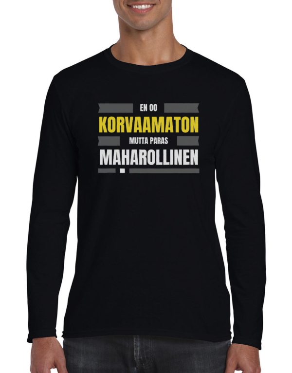 Huumoripaita En oo korvaamaton - Pitkähihainen - 12