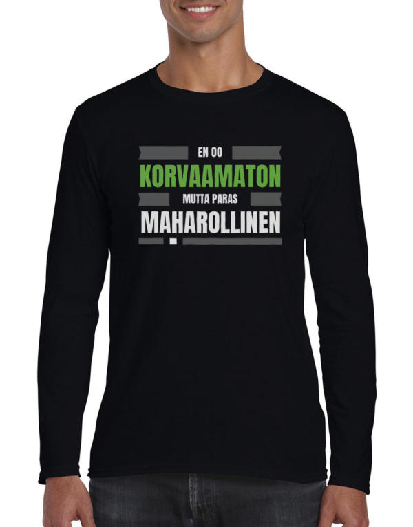 Huumoripaita En oo korvaamaton - Pitkähihainen - 10