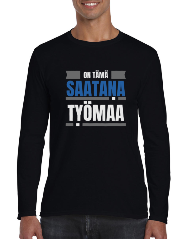 Huumoripaita Saatana työmaa - Pitkähihainen - 9