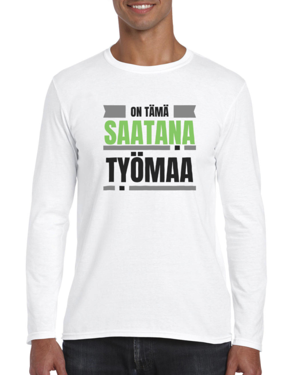 Huumoripaita Saatana työmaa - Pitkähihainen - 4