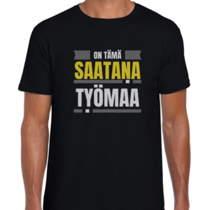 Huumoripaita Saatana työmaa - T-paita - 36