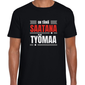 Huumoripaita Saatana työmaa - T-paita - 34