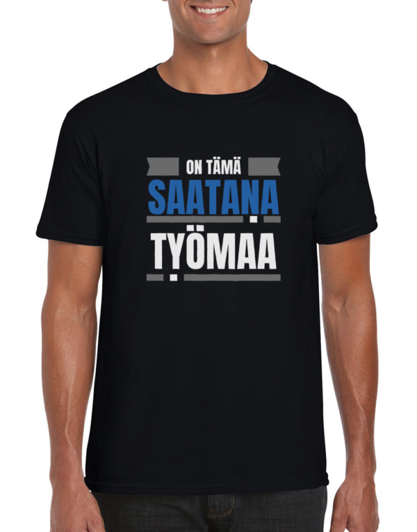 Huumoripaita Saatana työmaa - T-paita - 9