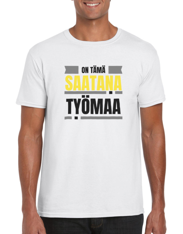 Huumoripaita Saatana työmaa - T-paita - 6