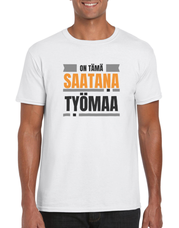 Huumoripaita Saatana työmaa - T-paita - 2