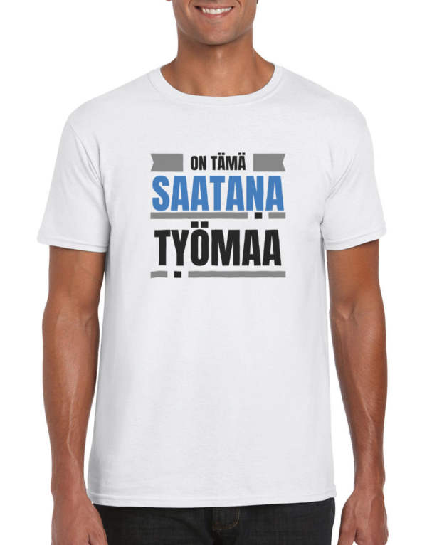 Huumoripaita Saatana työmaa - T-paita - 3