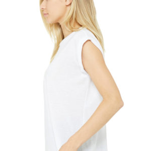 Bella+Canvas Women's Flowy Muscle Tee Rolled Cuff - 11