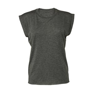 Bella+Canvas Women's Flowy Muscle Tee Rolled Cuff - 23